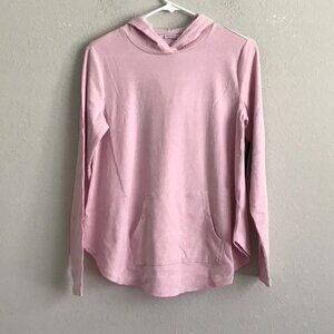 AnyBody Ribbed Beach Wash Hooded Pullover - Pink (Sz XXS) a470010